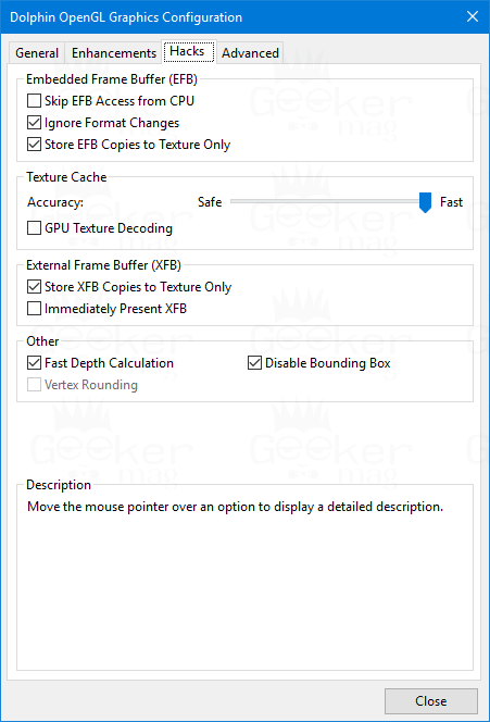 best settings for dolhin mac